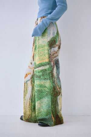 Melting Colors Jacquard Wide Pants
