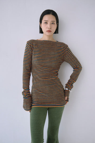Load image into Gallery viewer, Border Knit Top - A
