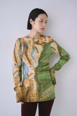 Melting Colors Jacquard Pullover