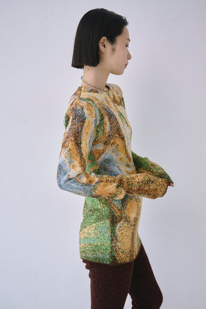 Melting Colors Jacquard Pullover