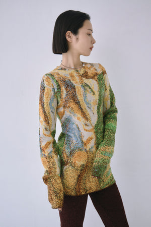 Melting Colors Jacquard Pullover