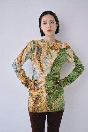 Melting Colors Jacquard Pullover