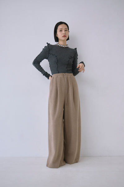 画像をギャラリービューアに読み込む, Fleece wide Pants
