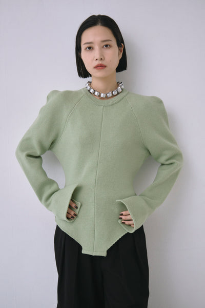 画像をギャラリービューアに読み込む, Wool Knit Bodysuit Like Pullover
