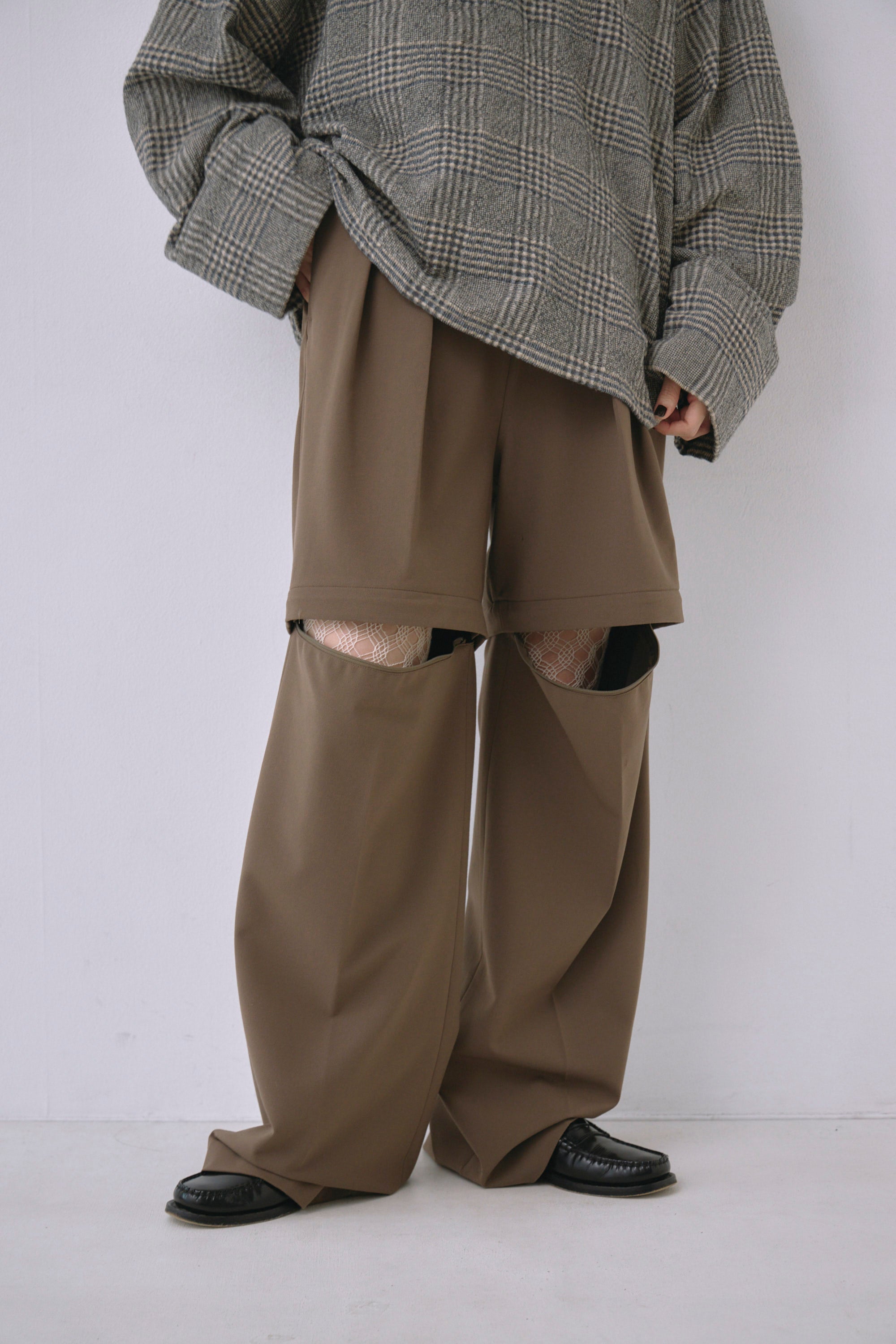 パンツ Mediam Linen Shalwar Pants Mediam ミディアム 23ss / Linen shalwar Pants & Removable Pants