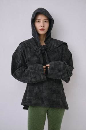 Sailor Collar Glen check Top