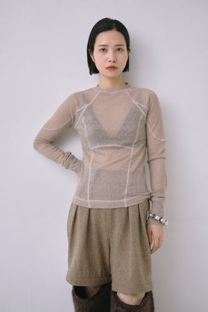 Lacy Jacquard Athletic Top