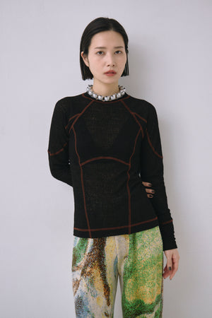 Lacy Jacquard Athletic Top