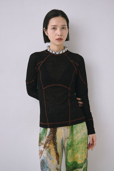 画像をギャラリービューアに読み込む, Lacy Jacquard Athletic Top

