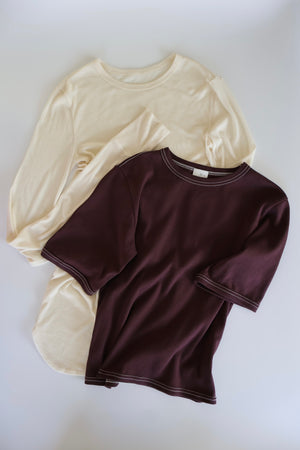 Stitch Tee & Sheer Top