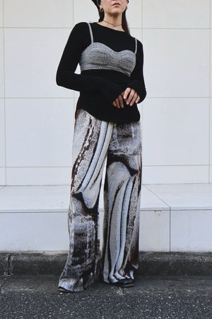 Photo Knit Wide Pants