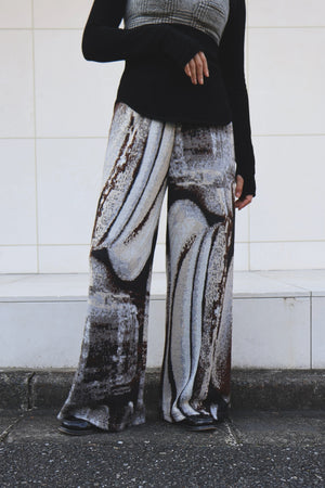 Photo Knit Wide Pants