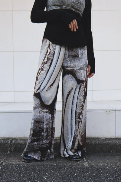 Load image into Gallery viewer, Photo Knit Wide Pants
