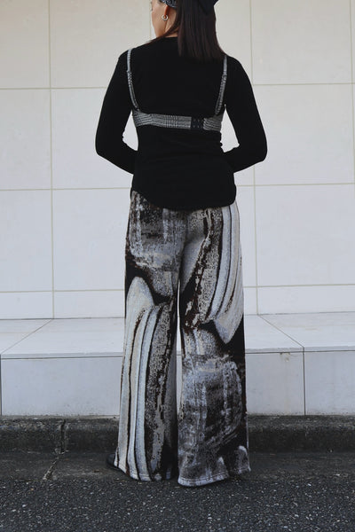 Load image into Gallery viewer, Photo Knit Wide Pants
