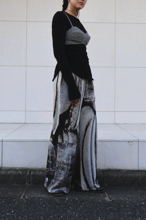 Photo Knit Wide Pants