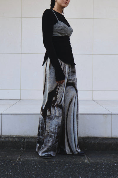 Load image into Gallery viewer, Photo Knit Wide Pants
