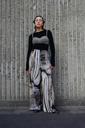 Photo Knit Wide Pants