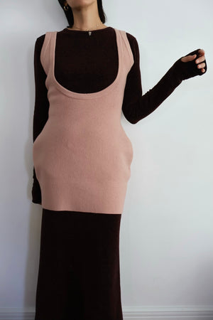 2way Form Mini knit dress