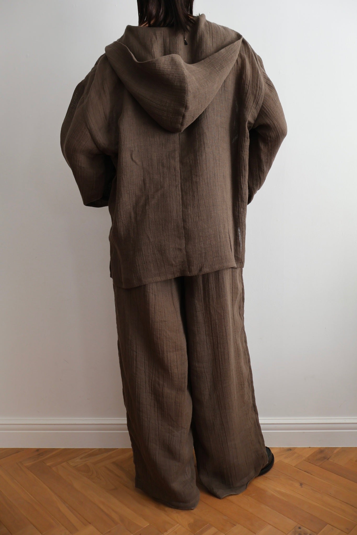 Sheer Linen Hoodie – Mediam