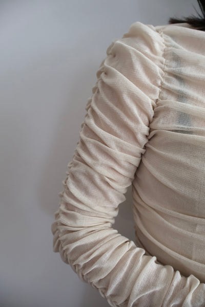 Load image into Gallery viewer, Cotton Tulle Gather Top

