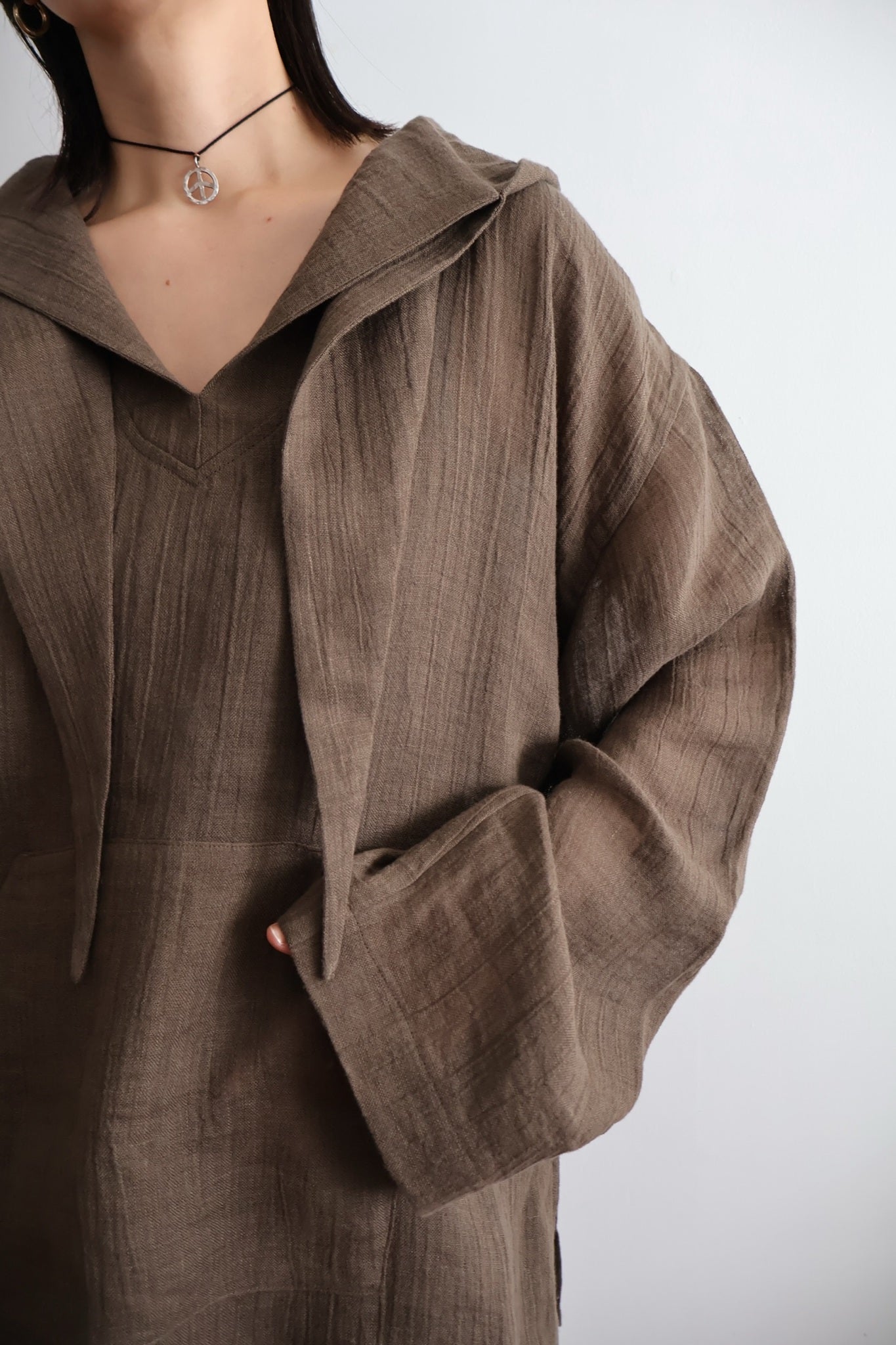 Sheer Linen Hoodie – Mediam