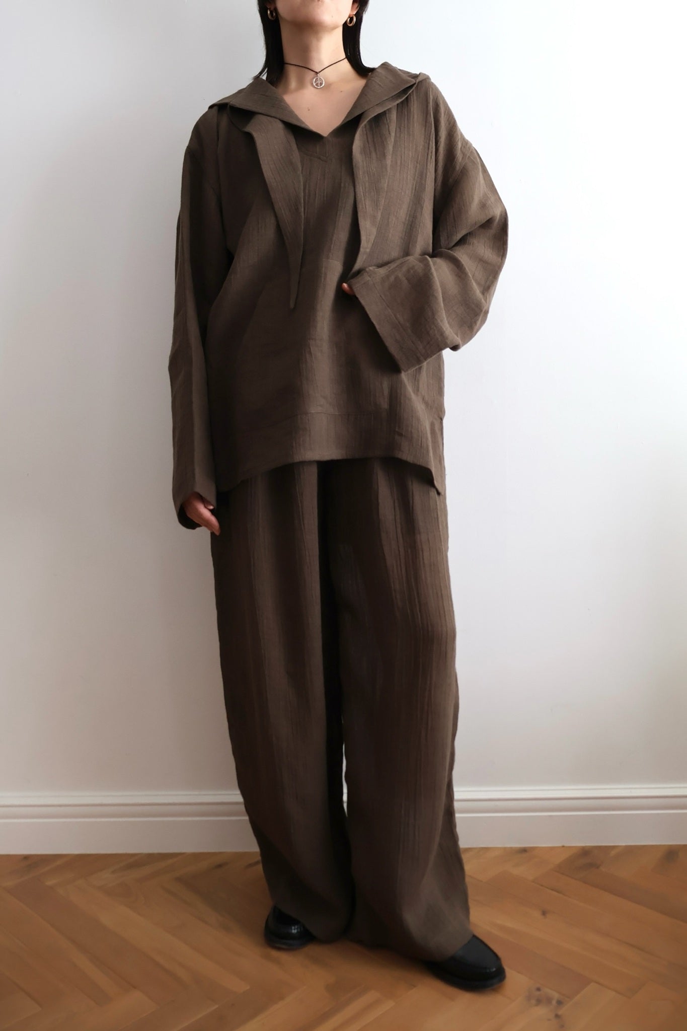 Sheer Linen Hoodie – Mediam