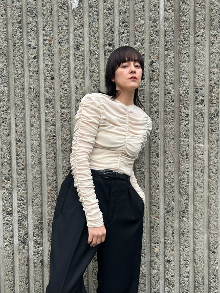 Load image into Gallery viewer, Cotton Tulle Gather Top
