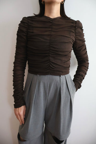 Load image into Gallery viewer, Cotton Tulle Gather Top
