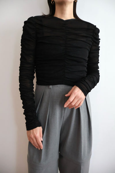 Load image into Gallery viewer, Cotton Tulle Gather Top
