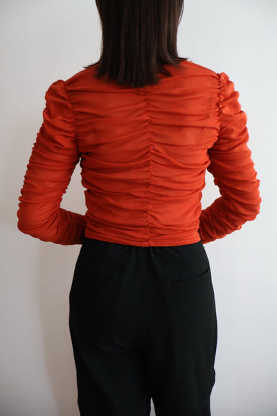 Load image into Gallery viewer, Cotton Tulle Gather Top
