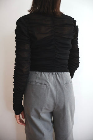 Cotton Tulle Gather Top