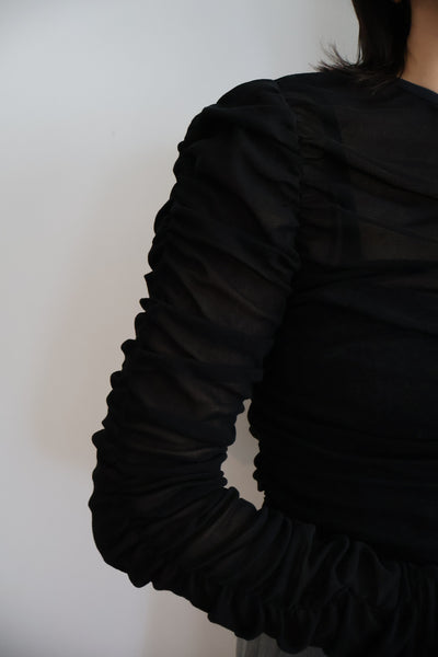 Load image into Gallery viewer, Cotton Tulle Gather Top

