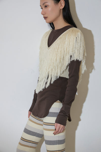 画像をギャラリービューアに読み込む, Rib Cut Pullover
