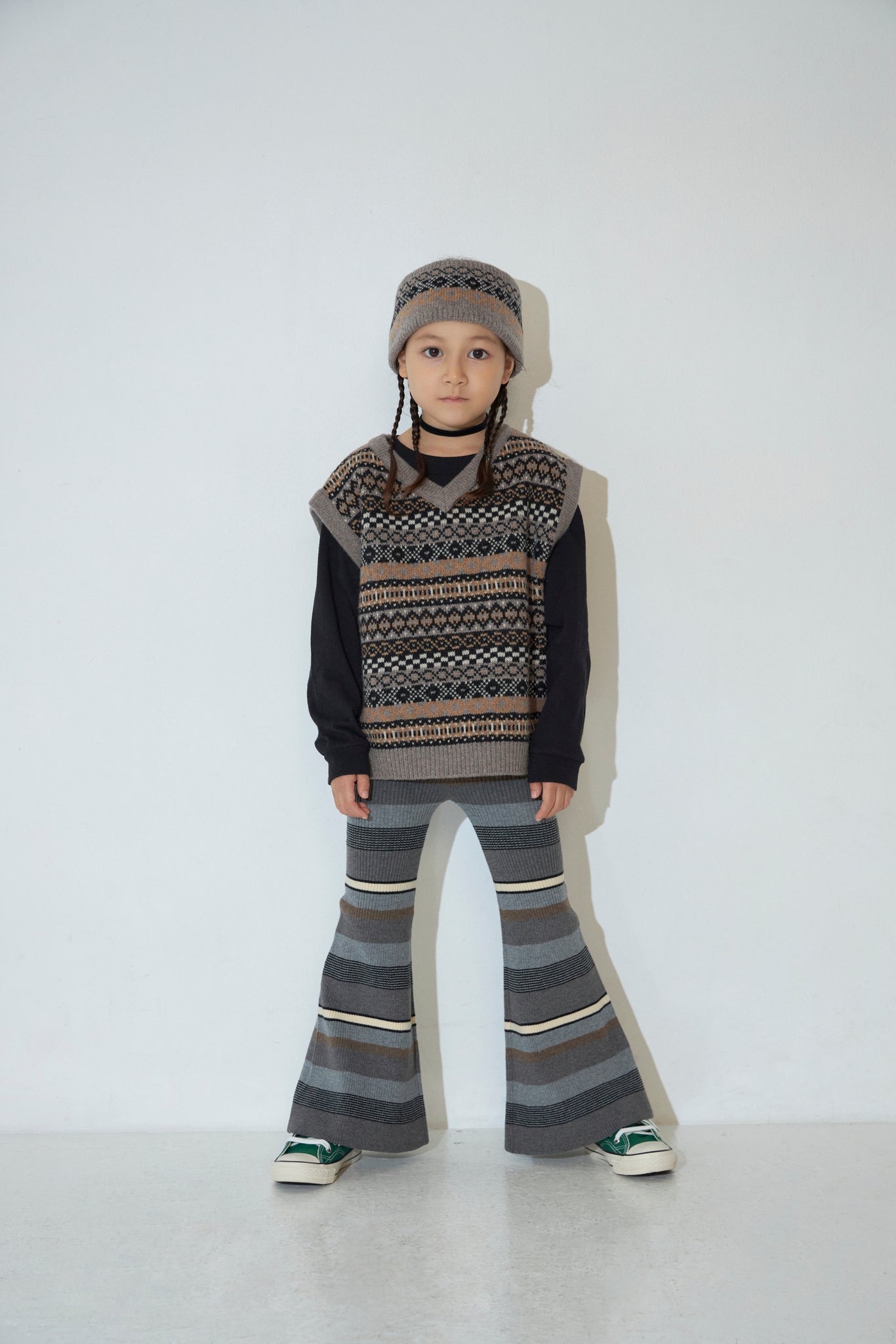 Kids Rib Border Bell Bottoms