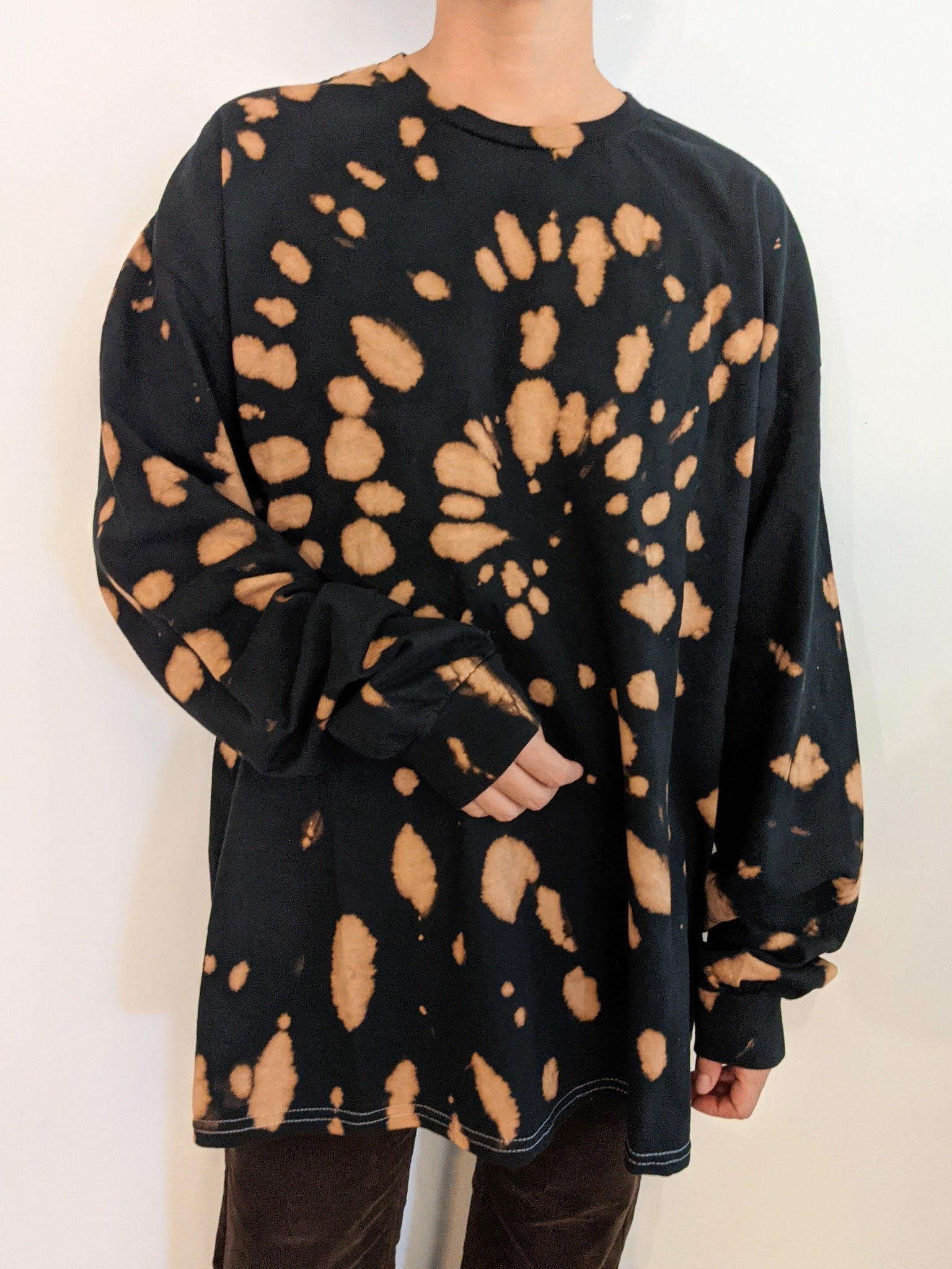 mediam Bleached Long Tee タイダイ ロンT sizeM-