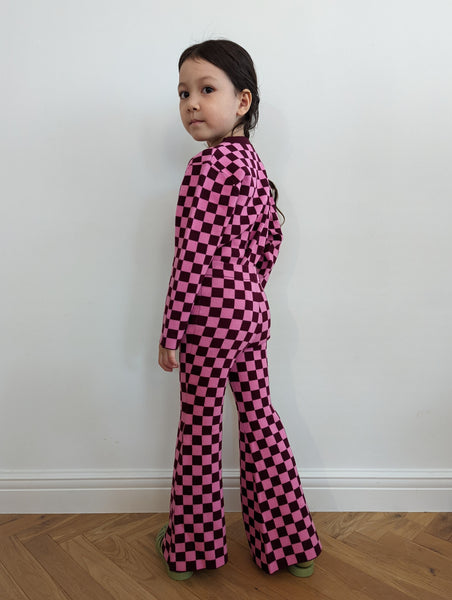 画像をギャラリービューアに読み込む, Kids Checkered Bell Bottoms
