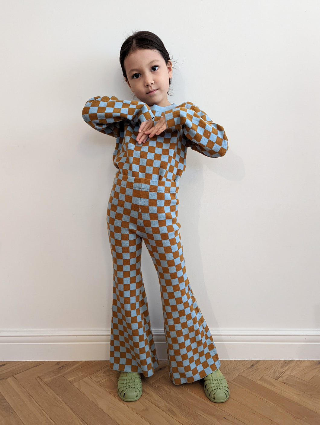 Kids Checkered Bell Bottoms