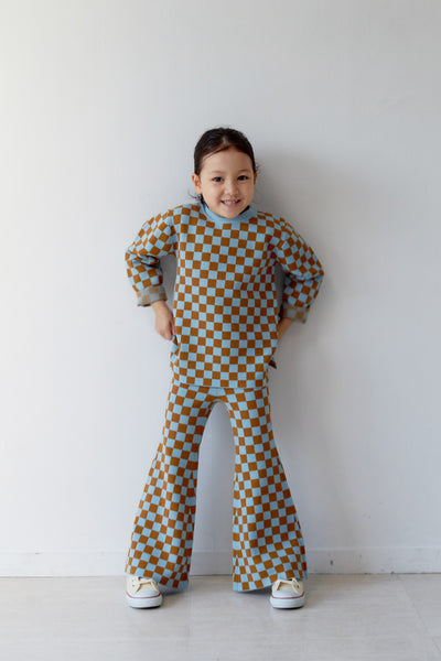 画像をギャラリービューアに読み込む, Kids Checkered Bell Bottoms
